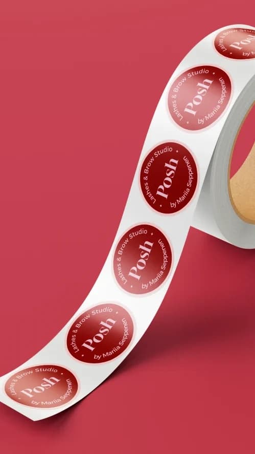 Rolle mit runden Posh-Stickern